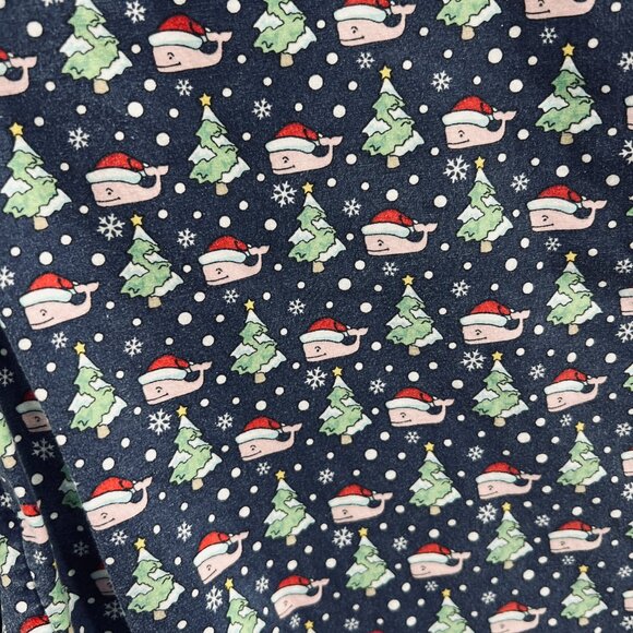 Vineyard Vines Mens Pajama Pants Extra Large Blue Whale Santa Hat Christmas Tree - Picture 3 of 10